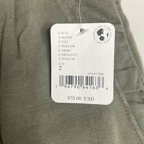 Free People | Women’s Green Billie Pleated Shorts Size 2 NWT - Picture 4 of 6